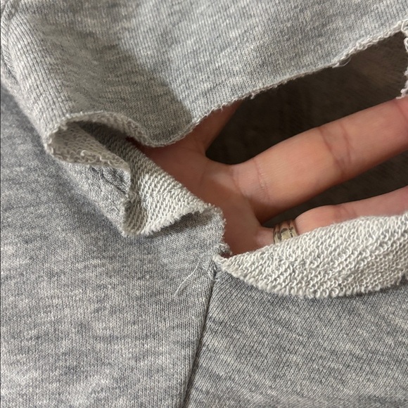 Celine Runway SS 2021 Grey Varsity Logo Cropped Sweatshirt - Picture 4 of 8